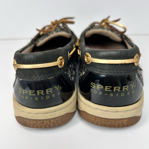 Sperry Black Flats Moccasin-Style Leather Loafers - Picture 3 of 9